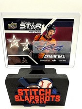 Dylan Guenther Auto /49 2022-23 UD Credentials 2nd Star Rookie RC Coyotes