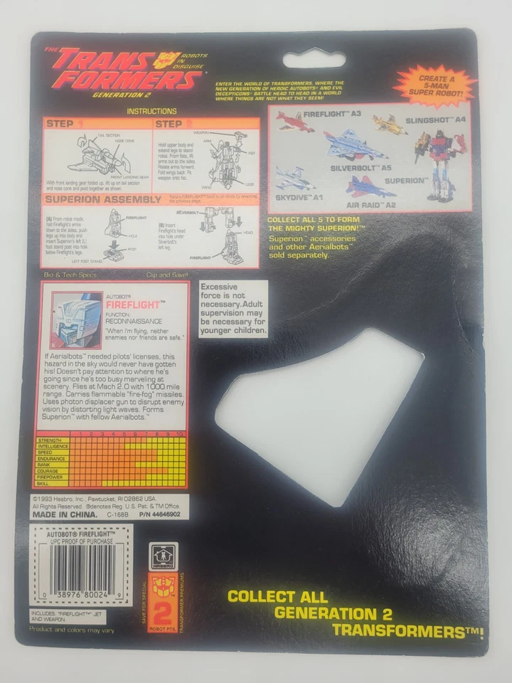 Transformers Generation Two 1993 FIREFLIGHT g2 superion aerialbot complete - Image 2 of 4