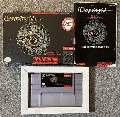Wizardry V: Heart of The Maelstrom (SNES 1994) Complete In Box W/ Manual