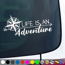 Abenteuer Aufkleber Life Adventure Reisen Bus Camping Sticker Auto Geschenkidee