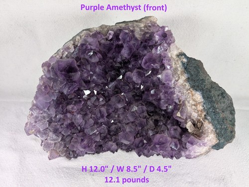 12.1 lb Large Natural Purple Amethyst Crystal Cluster Specimen - Picture 1 of 7