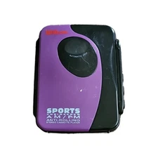 Vintage Wilson Sports Stereo Cassette Player AM FM Walkman Purple 90s Y2K HTF 