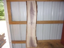 RUSTIC WALNUT SLAB AIR DRIED LUMBER WOOD LOT W3 LIVE EDGE BARK 11/16" THICK