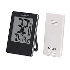 Taylor Wireless Digital Indoor Outdoor Thermometer, Easy to Read Numbers for Pat