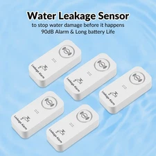 KERUI Wireless Water Detectors 90 dB Alarm Sensor Sensitive Leak and Drip Alarm