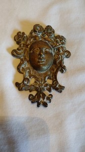 This Is A Beautiful And Rare Antique Furniture Embellishment. Brass Or Bronze.