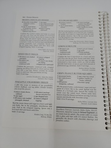Sweet Endings Beta Sigma Phi First Printing 2006 Spiral Bound Desert Cookbook - Picture 10 of 11