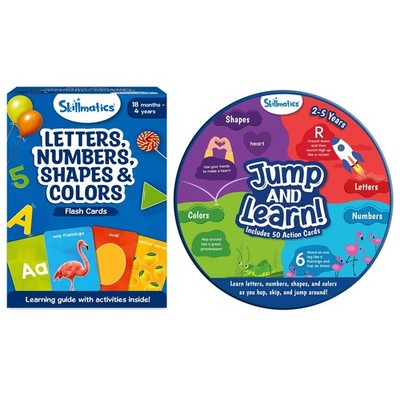 Skillmatics Thick Flash Cards & Jump and Learn Bundle, Flash Cards for Toddle...