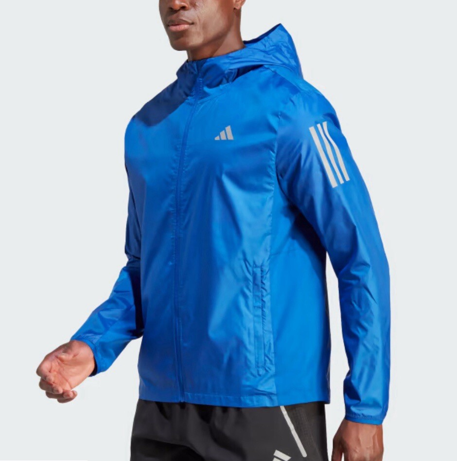 ADIDAS Men's OWN THE RUN JACKET Royal Blue IL4790 Size S New | eBay