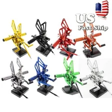 For GSXR 600/750/1000 SV650/S SV1000/S FXCNC Rearset Adjustable Footpeg Footrest
