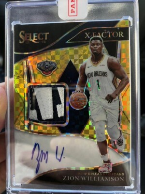 2021-22 Panini Select Zion Williamson New Orleans Pelicans Patch Auto/10 #XF-ZWL