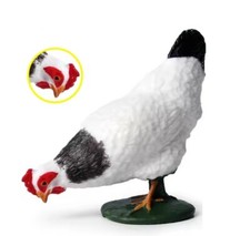 White Hen Toy Action Figure Small Animal Figurine Doll Gift for Kids