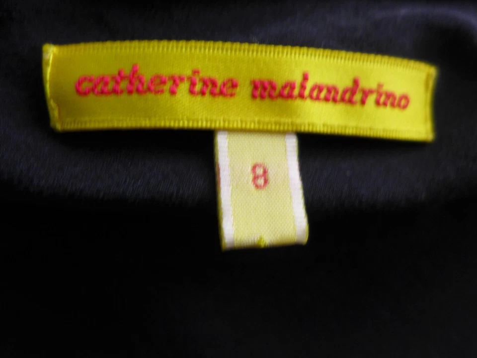 Falda Catherine Malandrino Vintage Años 80-90 Negra Seda Gasa Amarilla Flora 8 NUEVA Foto 2 de 4