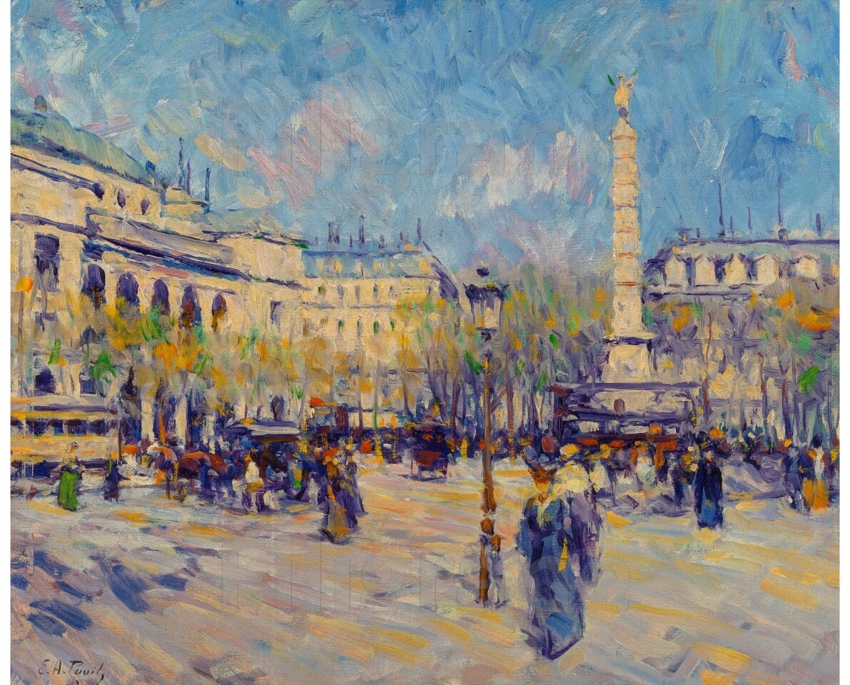Tableau Place du Châtelet Paris Rnrq repro 40x60cm impression toile salon