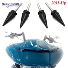 4X Black Impaler Spike Windshield Bolt Kit For Harley Road Glide Wind Screen 15+