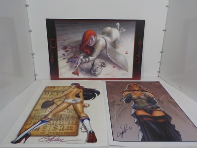 N A1105 Sexy Art Print Lot of 3 ( Joseph Linser & Billy Tucci)