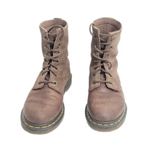 DR. MARTENS Nubuck and Leather Combat Ankle Boots Size 7