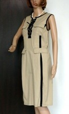 Dolce & Gabbana Corset Lace-Up Top Cotton CARGO Military D&G Dress sz 44 (M)
