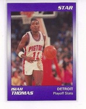 1991 STAR BASKETBALL ISIAH THOMAS #3 OF 11 - PLAYOFF STATS - DETROIT PISTONS