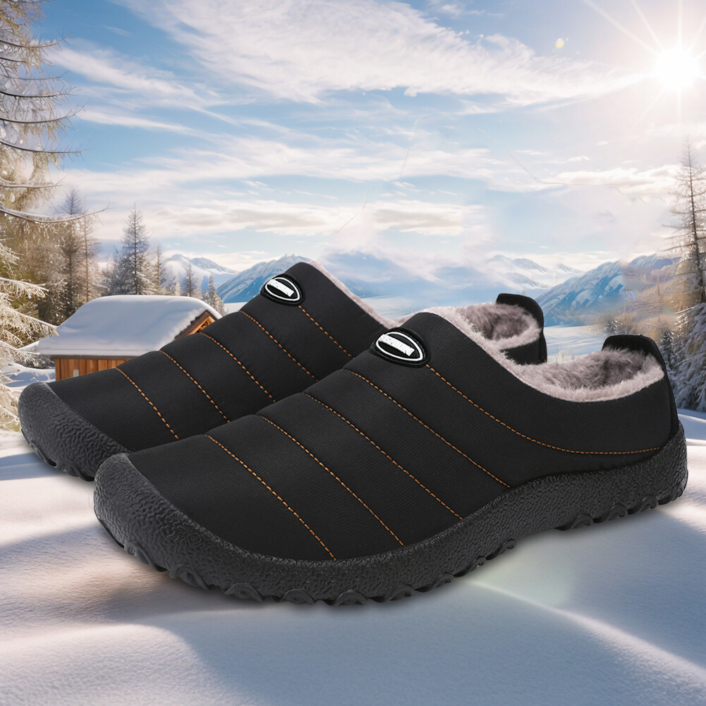 APL Plush Ho Slippers Waterproof Furry Home Slippers Non Slip for Indoor Outdoor