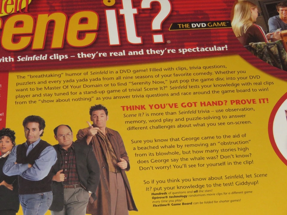 Seinfeld Scene It DVD Trivia Game - Real Tv Show Clips 2008 Mattel - Sealed - Image 4 of 4