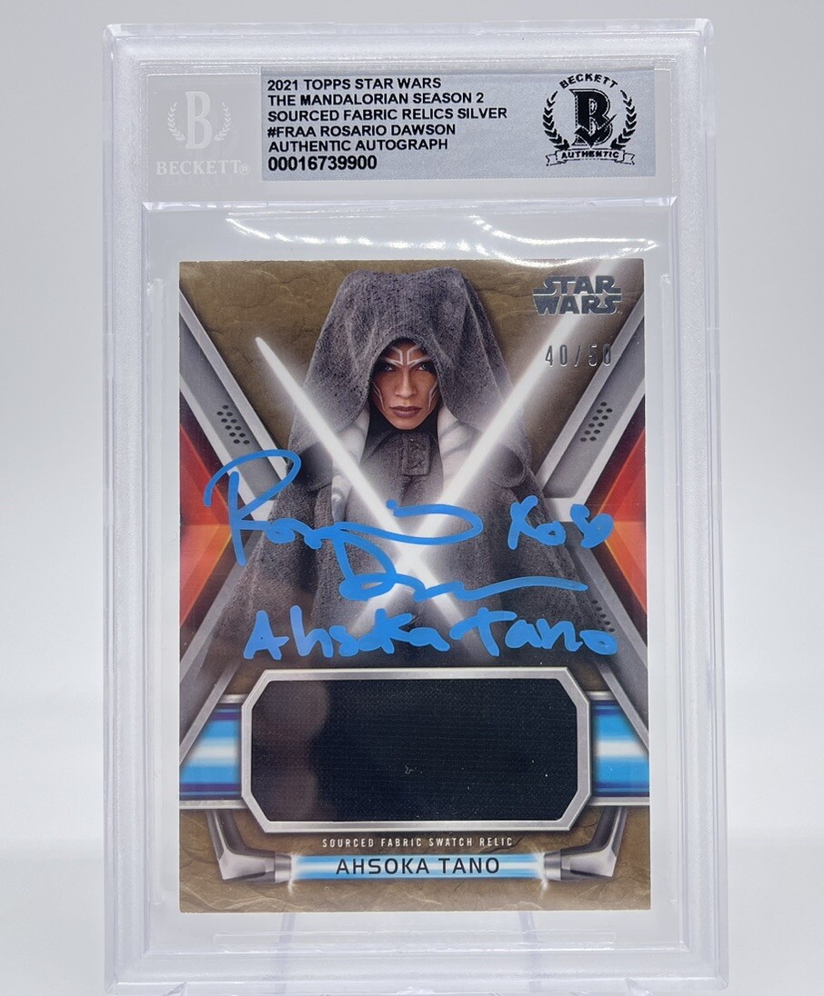 topps STAR WARS AHSOKA TANO アソーカ タノ サイン Ahsoka Tano Star Wars Topps Masterwork Relic Signed Rosario