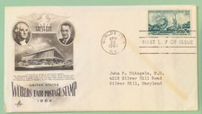Sc 1244 5c 1964-1965 New York World&rsquo;s Fair FDC ArtCraft Cachet