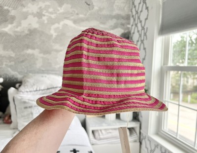 Grevi Firenze Ribbon Sun Hat Foldable Womens Imai Made in ITALY  90 NWT