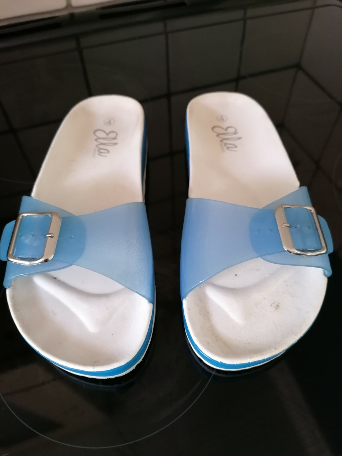 APL Sandalo donna blu taglia UK 4 cursore gomma