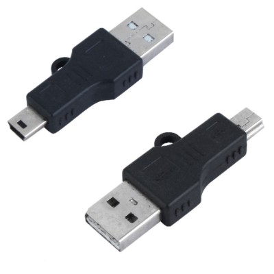 Adapter USB 2.0 Typ A Stecker 5-pol 5-pin Mini-B Stecker beidseitig Verbinder Z9