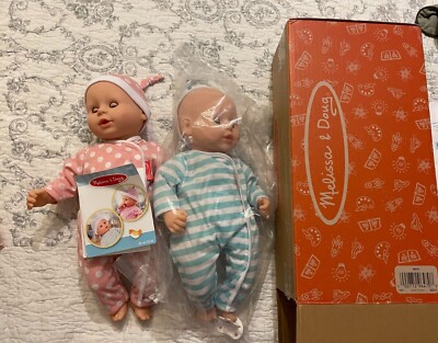 melissa and doug, 2 puppen, neu