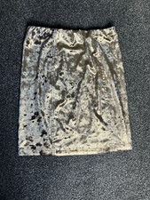 Ladies gold/black velour skirt, size 8, elasticated waist, length 16&1/2inches