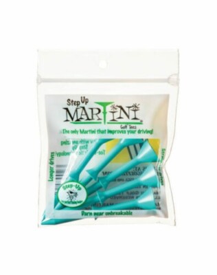 MARTINI 3 1/4'' STEP UP AQUA COLOR GOLF TEES- 2 PACKAGES OR 10 TEES