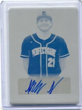 2021 Leaf Perfect Game Cyan Printing Plate Autographs Riley Stanford Auto 1/1