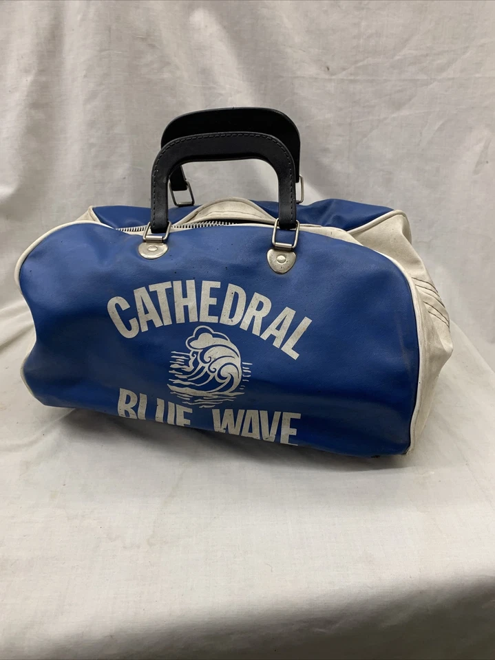 Bolso de Lona Gimnasio Vintage Catedral Azul Onda Crookston Minnesota High School MN Foto 2 de 4
