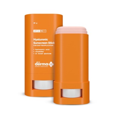 The Derma Co Hyaluronic Sunscreen Stick with SPF 60 & PA++++  20g - Free Ship