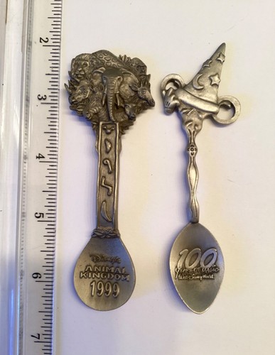 TWO VINTAGE DISNEY SOUVENIR SPOONS! Pewter…