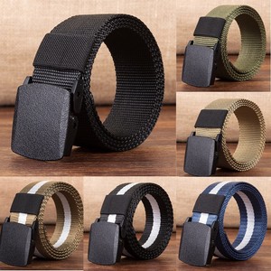 Men Women Automatic Fashion Nylon Belt Buckle Military Fans Tactical Canvas Belt