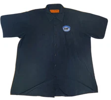 ESP GUITARS & BASSES Red Kap WORK SHIRT XL Dark Blue - Embroidered  Logo - Nice