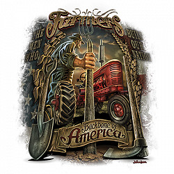 T-Shirt S to 2XL 3XL -BACKBONE of AMERICA FARMER outdoor fun adult