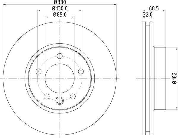 Mintex Discs Front RH LH VW Touareg 3.0 V6 TSI 3.6 FSI TDI 4.2 V8 3.2 Porsche