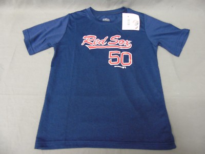 Boys LARGE (12/14) Boston Red Sox #50 Betts Dryfit MLB T Shirt USA Red  Socks E5