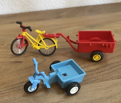 Playmobil 7454 - Dreirad und Kinderfahrrad mit Anhnger | eBay