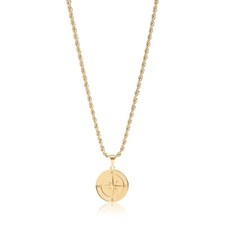 Gold Compass Pendant Necklace, Stainless Steel, Chain Included, UK Seller