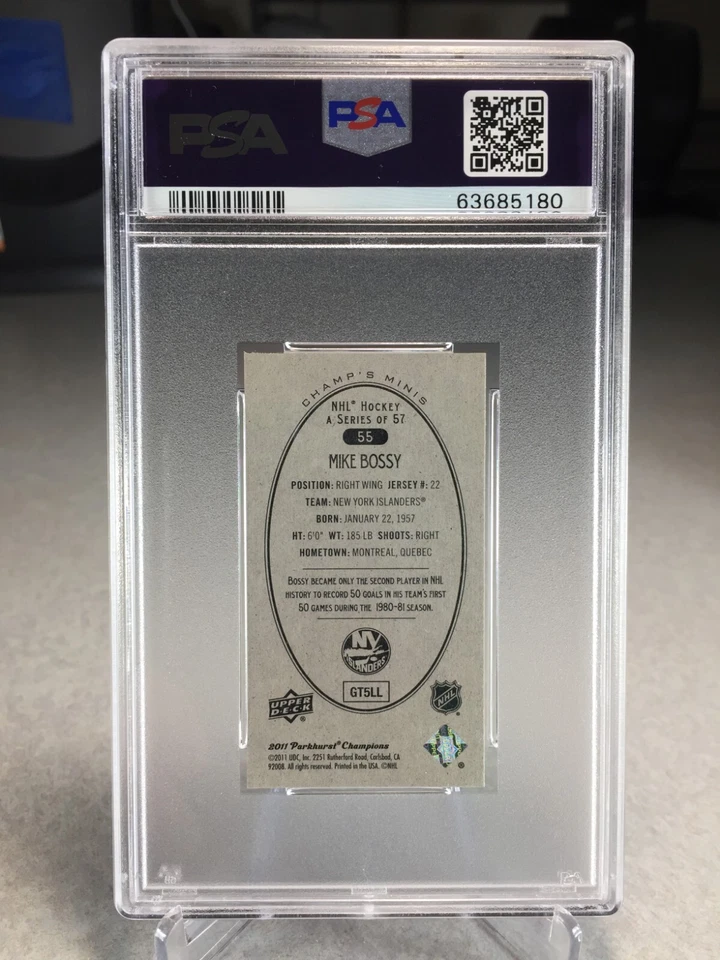 2011 Parkhurst Champions Mini Mike Bossy #55 - PSA 10 - POP 3 - NY Islanders - Image 2 of 2