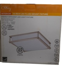 Ceiling Light Fixture 14"- LED Dimmable Flush Mount .  