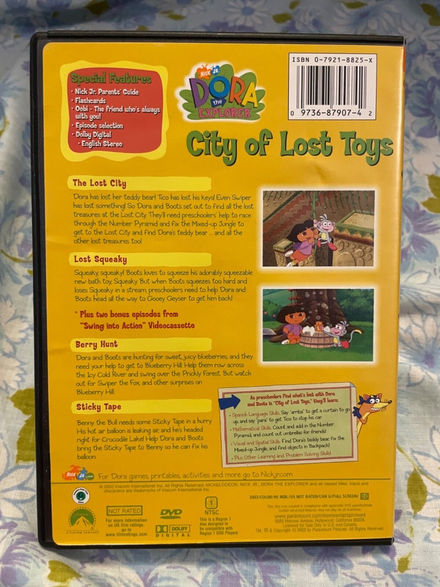 DVD Dora the Explorer Nickelodeon City of Lost Toys Animation