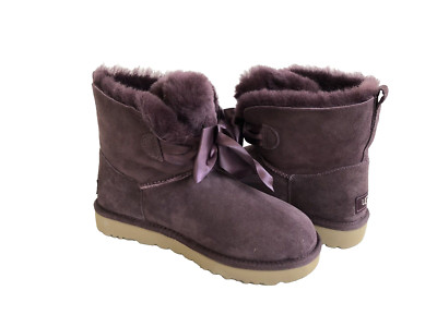 UGG GITA PORT SATIN BOW SHEARLING LINED Boot US 6 / EU 37 / UK 4.5 New
