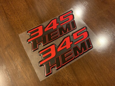 345 HEMI Badges (Pair) For Challenger/Charger/Durango/300/Jeep