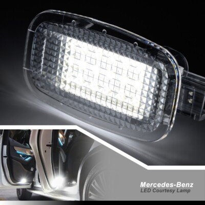18-LED Xenon White Courtesy Lights For Mercedes W204, W212, W207, W221 - Door & Trunk